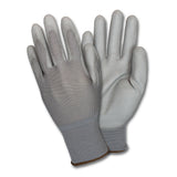 Safety Zone® Foam Coated Knit Gloves, Gray/Gray, Med, 12 Pairs (SZNGNPUMDGY) 1 Dozen