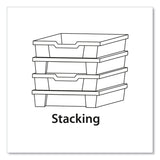 Gratnells F1 Shallow Trays for Gratnells Storage Frames and Trolleys, 1 Section, 1.85 gal, 12.28" x 16.81" x 3.25", Light Gray, 8/Pack (GTSFS0119P8) Each