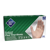 Safety Zone® Vinyl Powdered 3 mil Gloves, Clear, Med, Case of 1000 (SZNGVDR-MD-1) Case of 1000