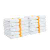 Hospeco® Power Gym Hand Towel 16x27 Gold Stripe, 120/Case (HOSPWR-1627-3GLDCS-CS) Case of 120