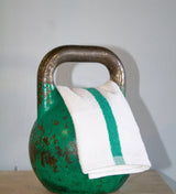 Hospeco® Power Gym Hand Towel 16x27 Green Stripe, 120/Case (HOSPWR-1627-3GRCS-CS) Case of 120