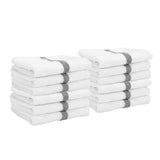 Hospeco® Power Gym Hand Towel 16x27 Gray Stripe, 120/Case (HOSPWR-1627-3GYCS-CS) Case of 120