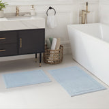 Arkwright Home® Host & Home Cotton 2pc Bath Mat Set 17x24/20x32, Light Blue, 4/Case Sets (HH-BM-2PK-LB) Case of 4 Sets