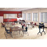 HON Table, Half-Round, 4-Leg, 60"x30"x23"-35" , Sterling Ash (HONSH3060ENLS1K) Each