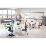 HON Table, Half-Round, 4-Leg, 60"x30"x23"-35" , Sterling Ash (HONSH3060ENLS1K) Each