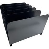 Huron Steel Vertical File Organizer, 5 Sections, Letter Size Files, 11 x 12.5 x 7.75, Black (HURHASZ0145) Each