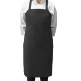 Hospeco® Mariposa Bib Apron 33x30 Black, 12/Pack (HOSAPRN-B-SPUN) Pack of 12