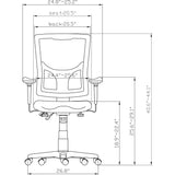 Lorell Executive Chair, High-Back, 26-3/4"x26"Lx40-1/2"-44", Black (LLR62000) Each