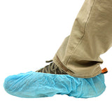 Safety Zone® PolyLite® Polypropylene Non-Skid Shoe Covers, Blue, 100/Bag, 3 Bags/Case, 18" (SZNM2105B-NS-18) Case of 150 Pairs