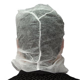 Safety Zone® PolyLite® Polypropylene Hood & Face Cover, 17g, Extra Long, 100/Bag, 10 Bags/Case, White (SZNM2302W-XLONG) Case of 1000