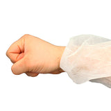 Safety Zone® PolyLite® Polypropylene Sleeves w/ Elastic Ends, 18", White, 100/Bag, 2 Bags/Case (SZNM2400) Case of 100 Pairs