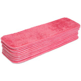 Hospeco® Microfiber Flat Wet Mop, 18", Red, Pack of 12 (HOSM830018R) Pack of 12