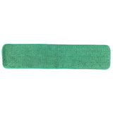 Hospeco® Microfiber Flat Wet Mop, 24", Green, Pack of 12 (HOSM830024G) Pack of 12