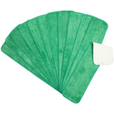 Hospeco® Microfiber Flat Wet Mop, 24", Green, Pack of 12 (HOSM830024G) Pack of 12
