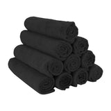 Hospeco® Microfiber Cloth 16x27 300 GSM Tri-Fold Black, 12/Pack (HOSMFC3001627BK) Pack of 12