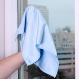 Hospeco® Microfiber Cloth Glass 270 GSM Blue 16x16, 12/Pack (HOSMFCGL2701616BL) Pack of 12