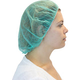 Safety Zone® ProGuard® Spunbond Polypropylene Bouffant Caps, 19", 100/Bag, 10 Bags/Case, Green (SZNMB-19-1000G) Case of 1000
