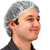 Safety Zone® ProGuard® Spunbond Polypropylene Bouffant Caps, 21", 100/Bag, 10 Bags/Case, White (SZNMB-21-1000W) Case of 1000