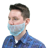 Safety Zone® ProGuard® Spunbond Polypropylene Beard Covers, 18", 100/Bag, 10 Bags/Case, Blue (SZNMBC-1000B) Case of 1000