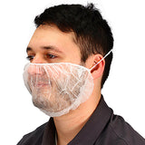 Safety Zone® ProGuard® Spunbond Polypropylene Beard Covers, 18", 100/Bag, 10 Bags/Case, White (SZNMBC-1000W) Case of 1000