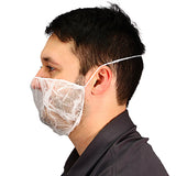 Safety Zone® ProGuard® Spunbond Polypropylene Beard Covers, 18", 100/Bag, 10 Bags/Case, White (SZNMBC-1000W) Case of 1000