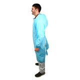 Safety Zone® ProGuard® CPE Isolation Gowns, Long Sleeves, Elastic Wrists, 1.75 Mil, Blue, 50/Bag, 2 Bags/Case, 45" Long (SZNMCPE-45B-EW) Case of 100