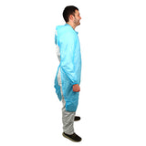 Safety Zone® ProGuard® CPE Isolation Gowns, Long Sleeves, Elastic Wrists, 1.75 Mil, Blue, 50/Bag, 2 Bags/Case, 45" Long (SZNMCPE-45B-EW) Case of 100