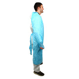 Safety Zone® ProGuard® CPE Isolation Gowns, Long Sleeves, Thumb Loops, 1.75 Mil, Blue, 25/Bag, 4 Bags/Case, 50" Long (SZNMCPE-50B) Case of 100