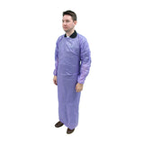 Safety Zone® ProGuard® CPE Isolation Gowns, Long Sleeves, Elastic Wrists, 1.75 Mil, Purple, 50/Bag, 2 Bags/Case, 60" Long (SZNMCPE-60P) Case of 100