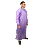 Safety Zone® ProGuard® CPE Isolation Gowns, Long Sleeves, Elastic Wrists, 1.75 Mil, Purple, 50/Bag, 2 Bags/Case, 60" Long (SZNMCPE-60P) Case of 100