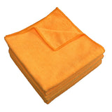 Hospeco® Microfiber Cloth 16x16 300 GSM Half-Fold Orange, Pack of 12 (HOSMFC3001616OR) Pack of 12