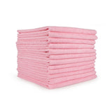 Hospeco® Microfiber Cloth 16x16 300 GSM Half-Fold Pink, Pack of 12 (HOSMFC3001616PK) Pack of 12