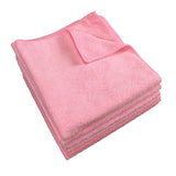 Hospeco® Microfiber Cloth 16x16 300 GSM Half-Fold Pink, Pack of 12 (HOSMFC3001616PK) Pack of 12