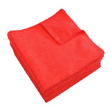 Hospeco® Microfiber Cloth 16x16 300 GSM Half-Fold Red, Pack of 12 (HOSMFC3001616RD) Pack of 12