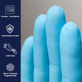 Safety Zone® Nitrile Powder Free 4 mil Exam Gloves, Blue, Lrg, Case of 2000 (SZNMIR166) Case of 2000