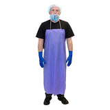 Safety Zone® ProGuard® Vinyl Aprons w/ String Ties, Raw Edge, Blue, 35"x45", 6 Mil, 12/Bag, 6 Bags/Case (SZNMUB-45SZ) Pack of 12