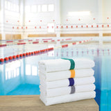 Hospeco® Power Gym Hand Towel 16x27 Beige Stripe, 120/Case (HOSPWR-1627-3BGCS-CS) Case of 120