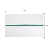 Hospeco® Power Gym Hand Towel 16x27 Green Stripe, 120/Case (HOSPWR-1627-3GRCS-CS) Case of 120