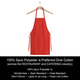 Hospeco® Mariposa Bib Apron 33x30 Red, Case of 48 (HOSAPRN-R-SPUN-CS) Case of 48