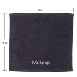 Hospeco® Cotton Makeup Washcloth 13x13 Black, Pack of 6 (HOSMAKEUP-13X13) Pack of 6