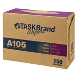 TASKBrand® A105 Spunlace Wipers, White, 9"x16.75", Medium Duty, Interfold, 150/Box, 6 bxs/Case (HOSN-A105IDW) Case of 900