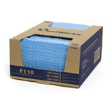 Hospeco® Saniworks® Choice Counter Towels, Poly/Rayon, Blue/White, 13x20, 1/4 Fold, Case of 200 (HOSN-F110QCB) Case of 200