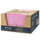 Hospeco® Saniworks® Choice Counter Towels, Poly/Rayon, Pink/White, 13x20, 1/4 Fold, Case of 200 (HOSN-F110QCP) Case of 200