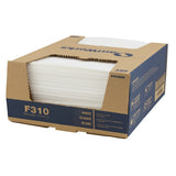 Hospeco® SaniWorks® Deluxe Towels, Poly/Rayon, 13"x21", 1/4 Fold, 150/Case, White (HOSN-F310QCWA) Case of 150