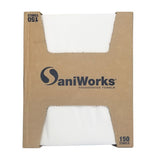 Hospeco® SaniWorks® Deluxe Towels, Poly/Rayon, 13"x21", 1/4 Fold, 150/Case, White (HOSN-F310QCWA) Case of 150