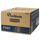 Hospeco® SaniWorks® EPS Towels, 10"x17", 1/4 Fold, 150/Case, Blue (HOSN-F420QCB5) Case of 150