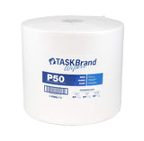 TASKBrand® P50 Premium Series Wipers, Hydrospun, White, 9"x13", Light Duty, Jumbo Roll, 1100/Roll, 1 rl/Case (HOSN-P050JPW) 1 Roll