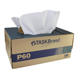 TASKBrand® P60 Premium Series Wipers, Hydrospun, White, 11"x16.75", Medium Duty, Interfold, 180/Case (HOSN-P060ITW) Case of 180