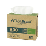 TASKBrand® V30 Value Series Wipers, DRC, White, 9"x12.25", Light Duty, Interfold, 120/Box, 10 bxs/Case (HOSN-V030IDW4) Case of 1200