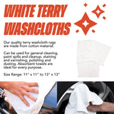 Hospeco® W11 Washcloth Size Terry Wipers White, 10lb Bag (HOSN-W11-10BG) 10lb Bag